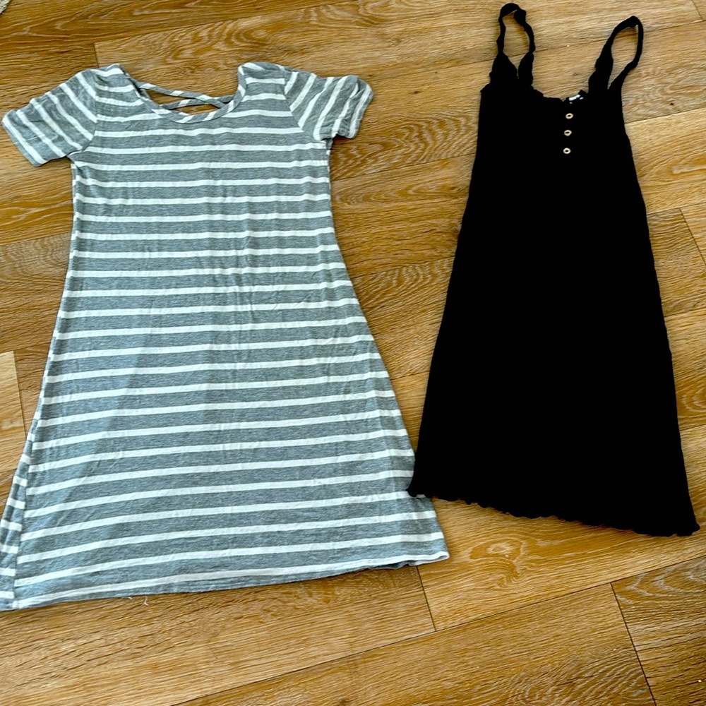Two cotton body contouring dresses